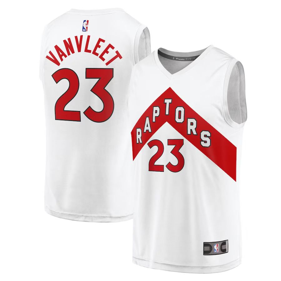 Men Toronto Raptors #23 Fred VanVleet Fanatics Branded White 2022-23 Fast Break Replica NBA Jersey->toronto raptors->NBA Jersey